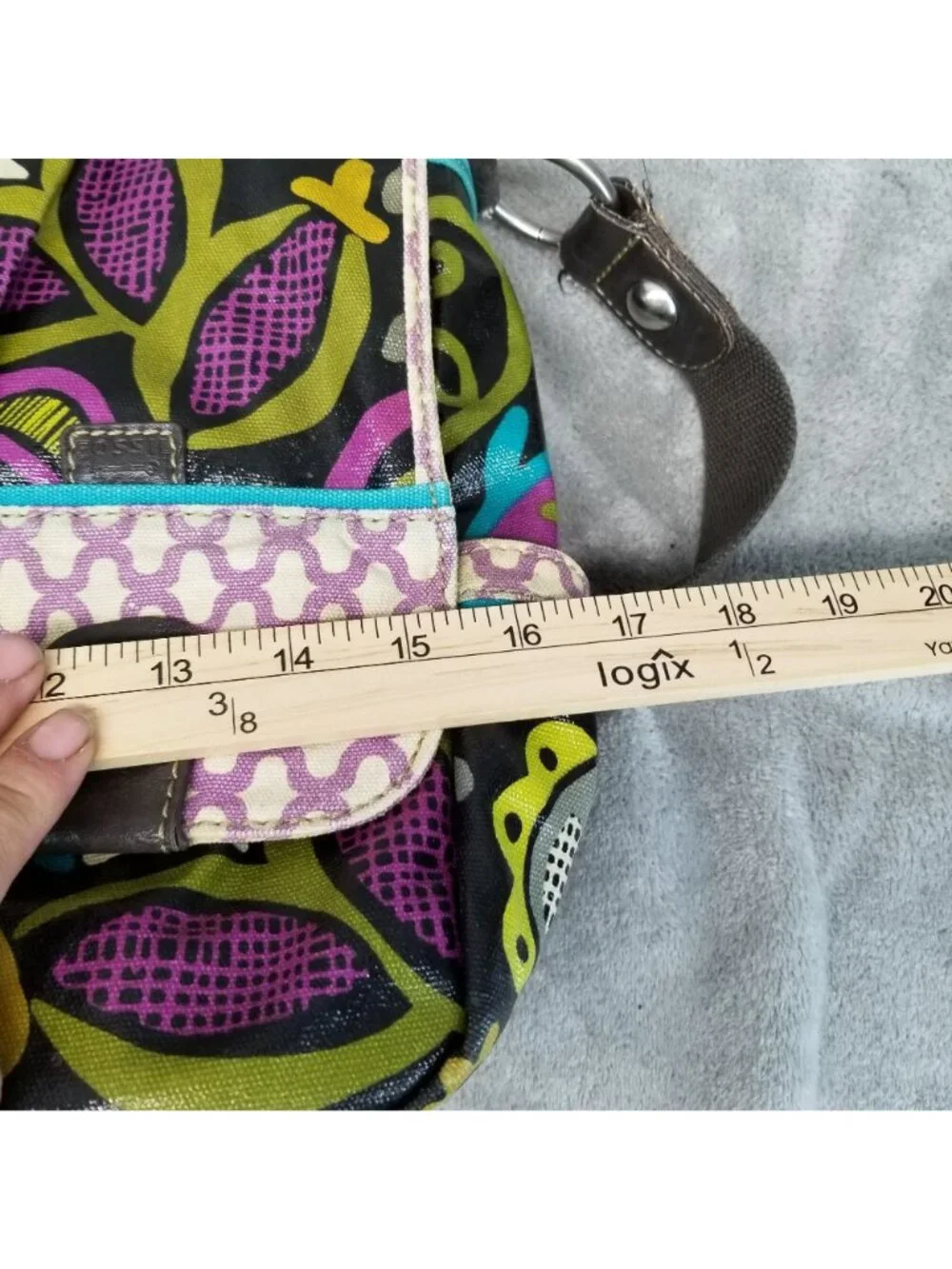 Fossil Bag Womens 16x11 Multicolor Floral Crossbody Messenger *Read*